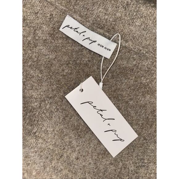 NWT Petal & Pup Wool Blend Skylar Open Front Coatigan Knit Jacket Size S/M - Picture 7 of 9